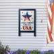 Glitzhome 24"H Patriotic Americana Wooden Easel Porch Decor