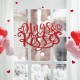 Glitzhome 17.75"L Valentine's Metal "Hugs& Kisses" Wall Decor