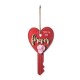 Glitzhome 14'"H  Valentine's Wooden Key-shaped Door Hanger