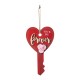 Glitzhome 14'"H  Valentine's Wooden Key-shaped Door Hanger