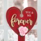 Glitzhome 14'"H  Valentine's Wooden Key-shaped Door Hanger