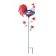 Glitzhome 35.75"H Patriotic Americana Metal Rooster Yard Stake (KD)