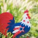 Glitzhome 35.75"H Patriotic Americana Metal Rooster Yard Stake (KD)