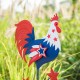 Glitzhome 35.75"H Patriotic Americana Metal Rooster Yard Stake (KD)