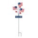 Glitzhome 42"H Patriotic Americana Metal Flags Yard Stake (KD)