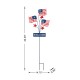 Glitzhome 42"H Patriotic Americana Metal Flags Yard Stake (KD)