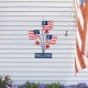 Glitzhome 42"H Patriotic Americana Metal Flags Yard Stake (KD)