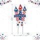 Glitzhome 30"H Patriotic Americana Firecracker Yard Stake or Wall Décor (KD, Two Function)