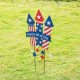 Glitzhome 30"H Patriotic Americana Firecracker Yard Stake or Wall Décor (KD, Two Function)