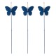 Glitzhome 24"H Set of 3 Patriotic Americana Metal Butterflies Yard Stake (KD)