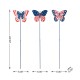 Glitzhome 24"H Set of 3 Patriotic Americana Metal Butterflies Yard Stake (KD)