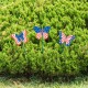Glitzhome 24"H Set of 3 Patriotic Americana Metal Butterflies Yard Stake (KD)