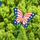 Glitzhome 24"H Set of 3 Patriotic Americana Metal Butterflies Yard Stake (KD)