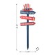 Glitzhome 36"H Patriotic Americana Wooden Top Hat Word Sign Yard Stake (KD)
