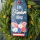 Glitzhome 15.75"H Patriotic Americana Wooden Word Sign Door Hanger