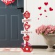 Glitzhome 35.75"H Valentine's Wooden Heart & Love House Porch Decor(KD)