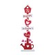 Glitzhome 35.75"H Valentine's Wooden Heart & Love House Porch Decor(KD)