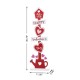 Glitzhome 35.75"H Valentine's Wooden Heart & Love House Porch Decor(KD)