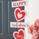 Glitzhome 35.75"H Valentine's Wooden Heart & Love House Porch Decor(KD)