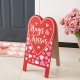 Glitzhome 24"H Valentine's Double Side Wooden Easel Porch Decor(KD)