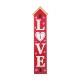 Glitzhome 42"H Valentine's Wooden "LOVE" House-shaped Porch Decor