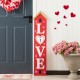 Glitzhome 42"H Valentine's Wooden "LOVE" House-shaped Porch Decor