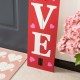 Glitzhome 42"H Valentine's Wooden "LOVE" House-shaped Porch Decor