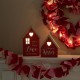 Glitzhome Set of 2 Lighted Valentine's Wooden House-shaped Table Decor