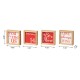 Glitzhome 4"H Set of 4 Valentine's Wooden Block Table Decor