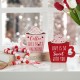 Glitzhome Set of 2 Wooden Valentine's Coffee Cup Table Decor