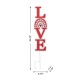 Glitzhome 36''H Valentine's Metal Rainbow "LOVE" Yard Stake（KD)