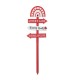 Glitzhome 41.75"H Valentine's Wooden Rainbow Word Sign Yard Stake(KD)