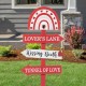 Glitzhome 41.75"H Valentine's Wooden Rainbow Word Sign Yard Stake(KD)