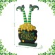 Glitzhome 24''H Wooden St. Patrick's Leprechaun Pot of Gold Porch Decor