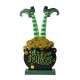 Glitzhome 24''H Wooden St. Patrick's Leprechaun Pot of Gold Porch Decor