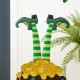 Glitzhome 24''H Wooden St. Patrick's Leprechaun Pot of Gold Porch Decor