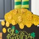 Glitzhome 24''H Wooden St. Patrick's Leprechaun Pot of Gold Porch Decor