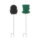 Glitzhome Set of 2 St. Patrick's Pot of Gold & Leprechaun Hat Metal Yard stake(KD, Two Function)