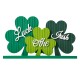 Glitzhome 16"L St.Patrick's Wooden Shamrocks Table decor