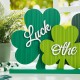 Glitzhome 16"L St.Patrick's Wooden Shamrocks Table decor