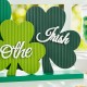 Glitzhome 16"L St.Patrick's Wooden Shamrocks Table decor