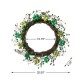 Glitzhome 20"D St.Patrick's Shamrock Berry Wreath