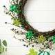 Glitzhome 20"D St.Patrick's Shamrock Berry Wreath