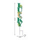 Glitzhome 42"H St. Patrick's Metal LUCKY Yard stake(KD, Two Function)