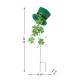 Glitzhome 42"H St. Patrick's Metal Leprechaun Hat Shamrocks Yard stake(KD, Two Function)