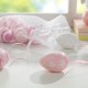 Glitzhome 24PK 2.25"H Blue and Pink Easter Plastic Eggs, 12 of Each in Gauze Bag