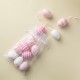 Glitzhome 24PK 2.25"H Blue and Pink Easter Plastic Eggs, 12 of Each in Gauze Bag