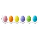 Glitzhome 90PK 2.25"H Easter Plastic Fillable Eggs in 6 Colors, 15 of Each