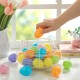 Glitzhome 90PK 2.25"H Easter Plastic Fillable Eggs in 6 Colors, 15 of Each