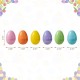 Glitzhome 60PK 3"H Easter Plastic Fillable Eggs in 6 Assorted Colors, 10 of Each